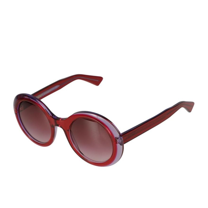 Kador Audrey Bold Translucent Red Sunglasses With Gradient Lenses