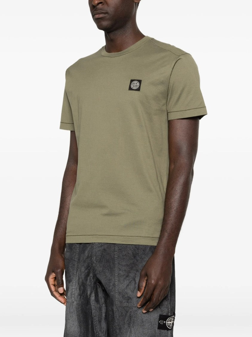 Stone Island Olive Green T-Shirt Crew Neck Tee