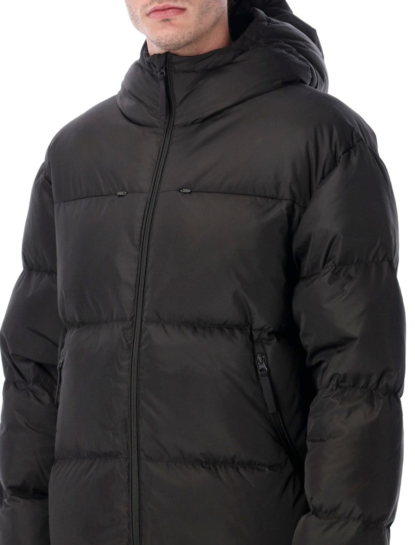 Hiking Patrol Quilted Down Jacket With High Collar And Streamlined Silhouette