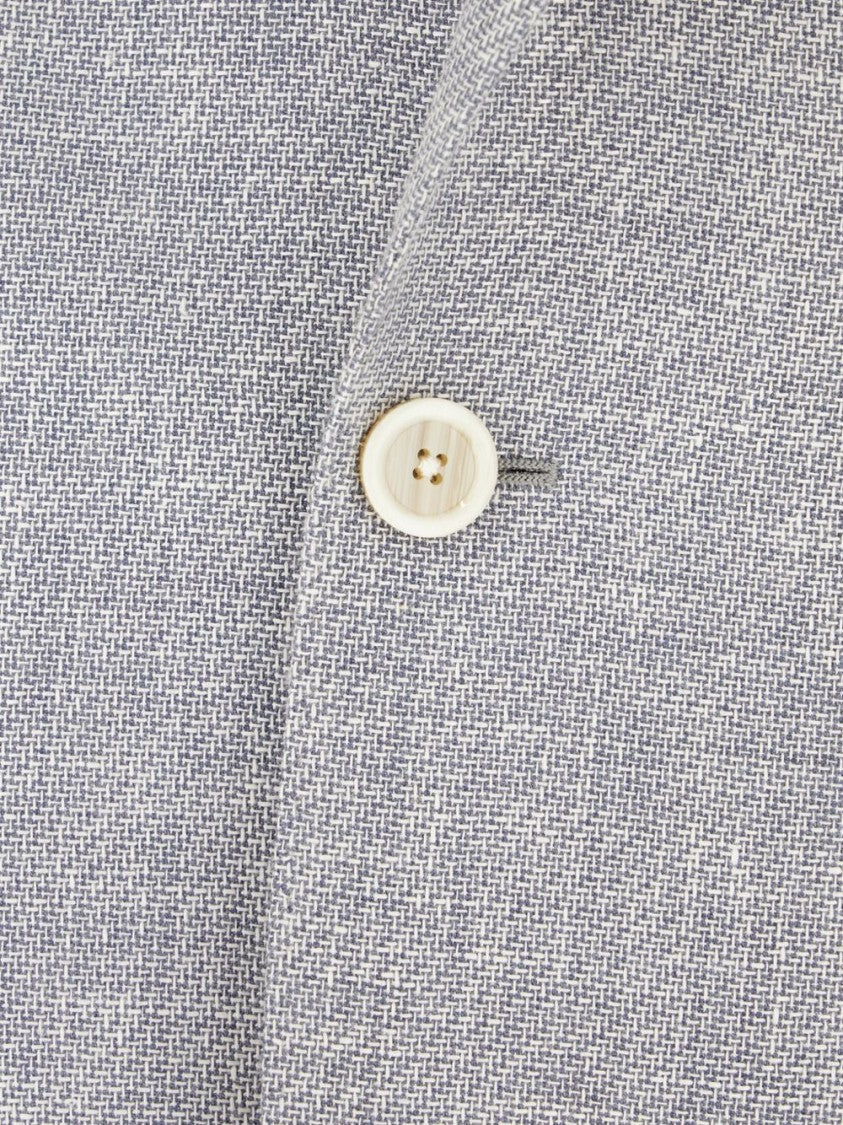 Lardini Tailored Grey Jacket With Button Fastening And Pocket Details