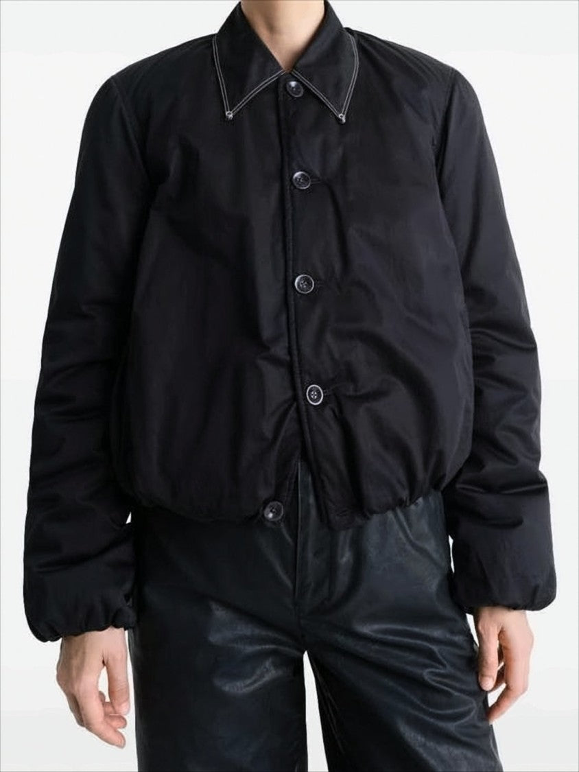 Lemaire Cropped Boxy Jacket With Button-Down Front