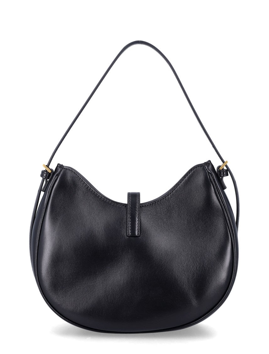 Versace Small Hobo Crescent Leather Shoulder Bag
