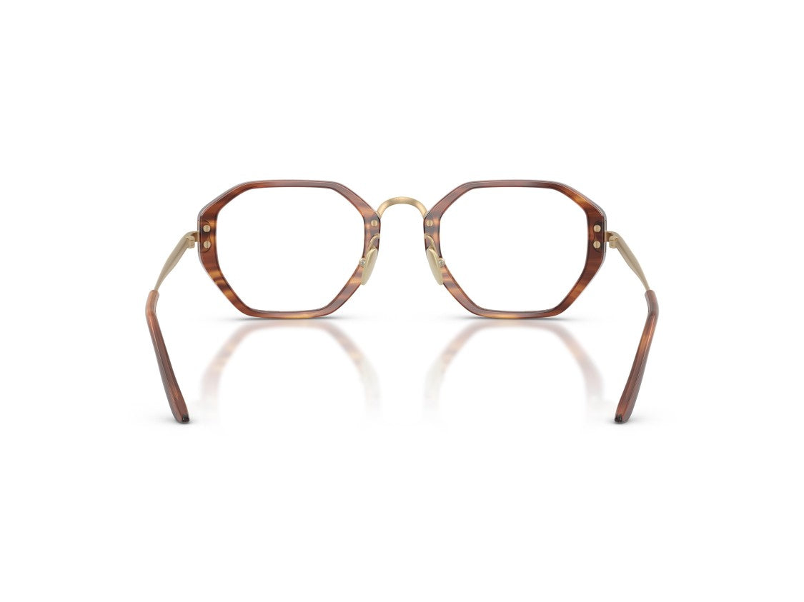 Giorgio Armani Gold 0Ar7282 Tortoiseshell Geometric Eyeglasses
