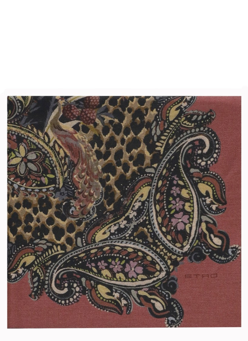 Etro Intricate Patterned Wool, Cashmere And Silk Stole