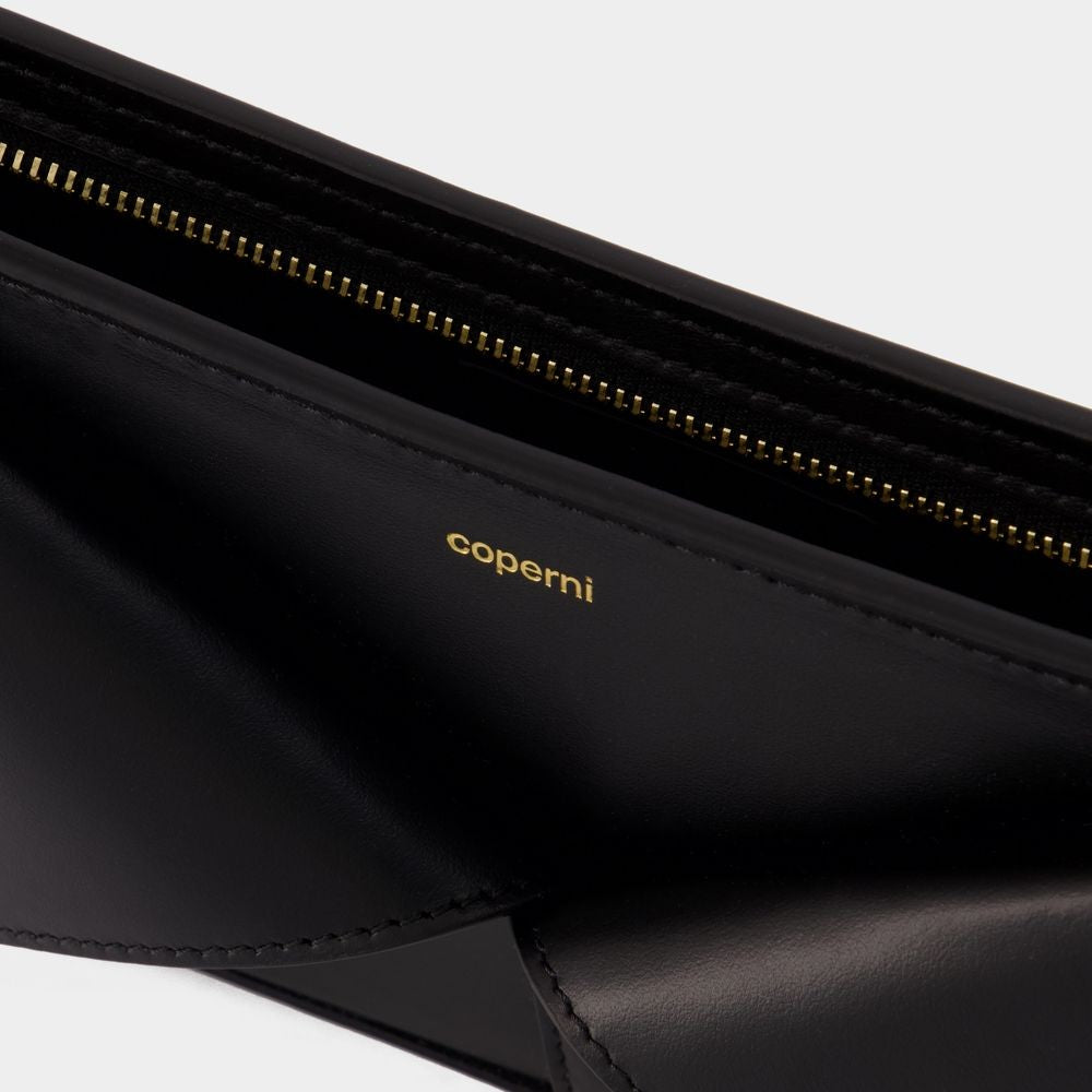 Coperni Belt Baguette Bag Purse - Leather - Black