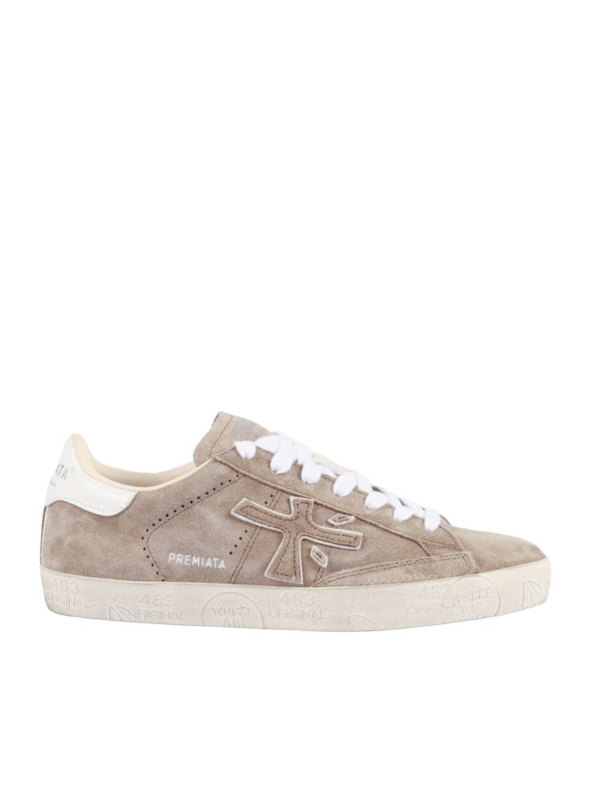 Premiata Textured Hairy Calf Leather Sneakers With Modern Silhouette