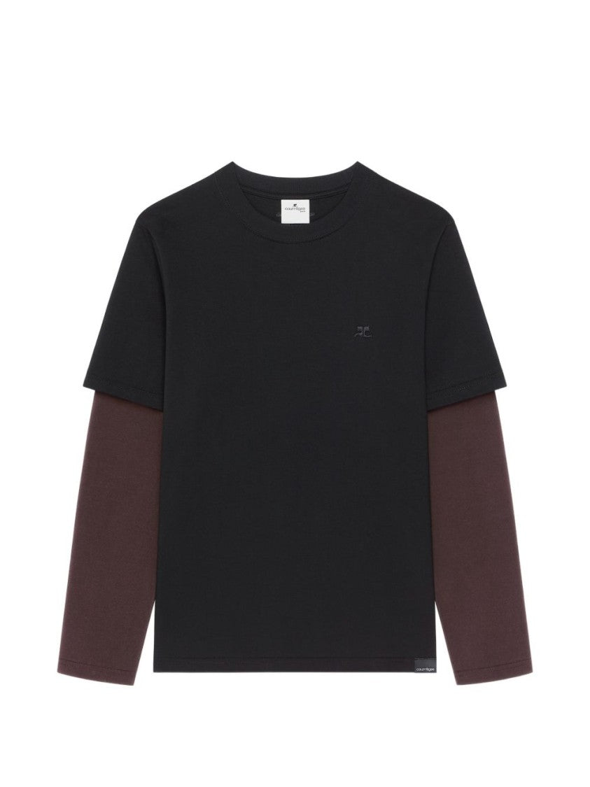 Courrèges Layered Short-Sleeve Underlay T-Shirt