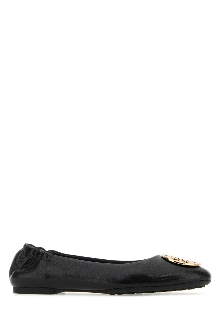 Tory Burch Black Leather Claire Ballerinas