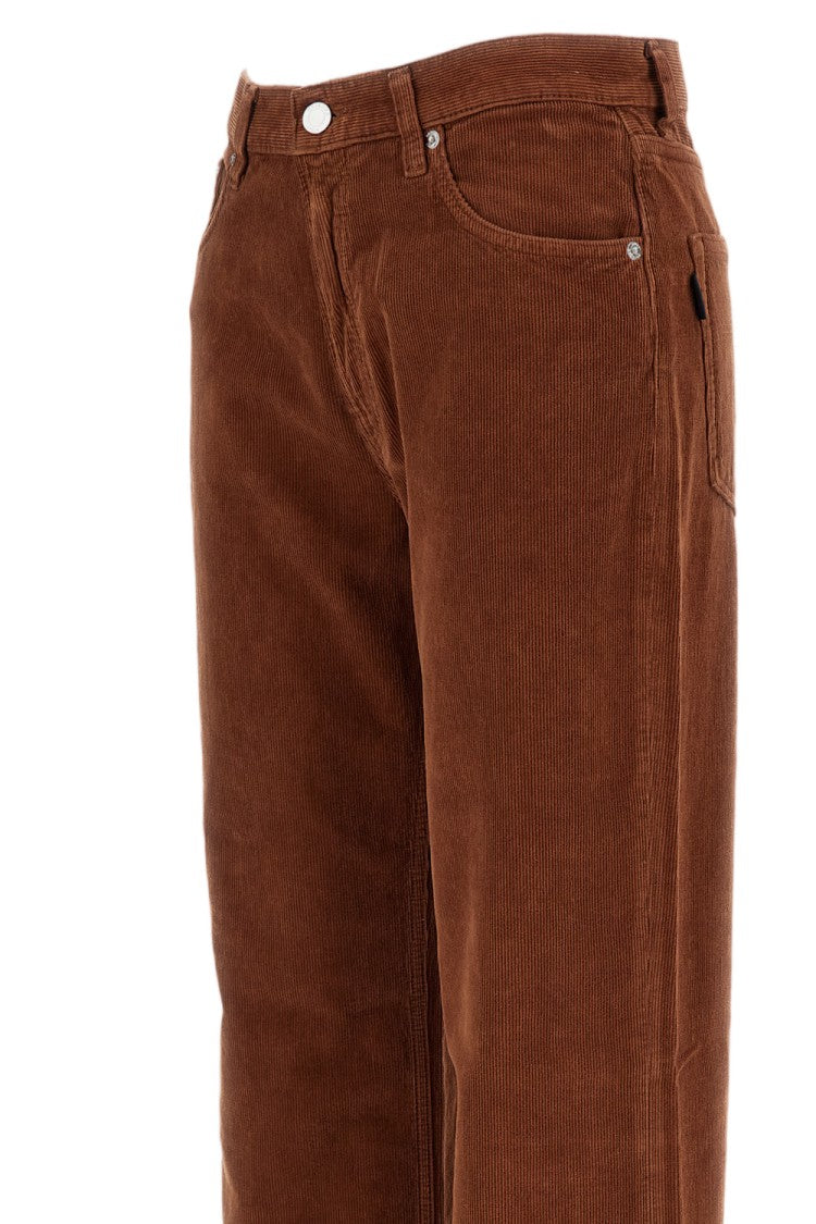 Haikure Ribbed Cotton Velvet Trousers With Classic Five-Pocket Design