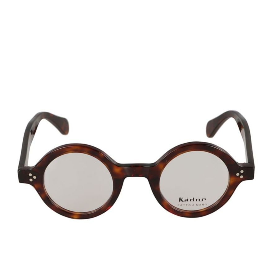 Kador Arkistar Tortoiseshell Round Frame Eyeglasses With Silver Accents