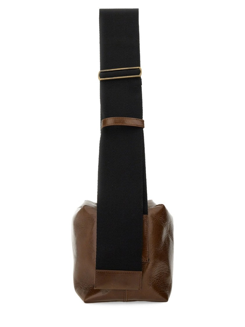 Uma Wang Brown Carbon Fiber Shoulder Bag