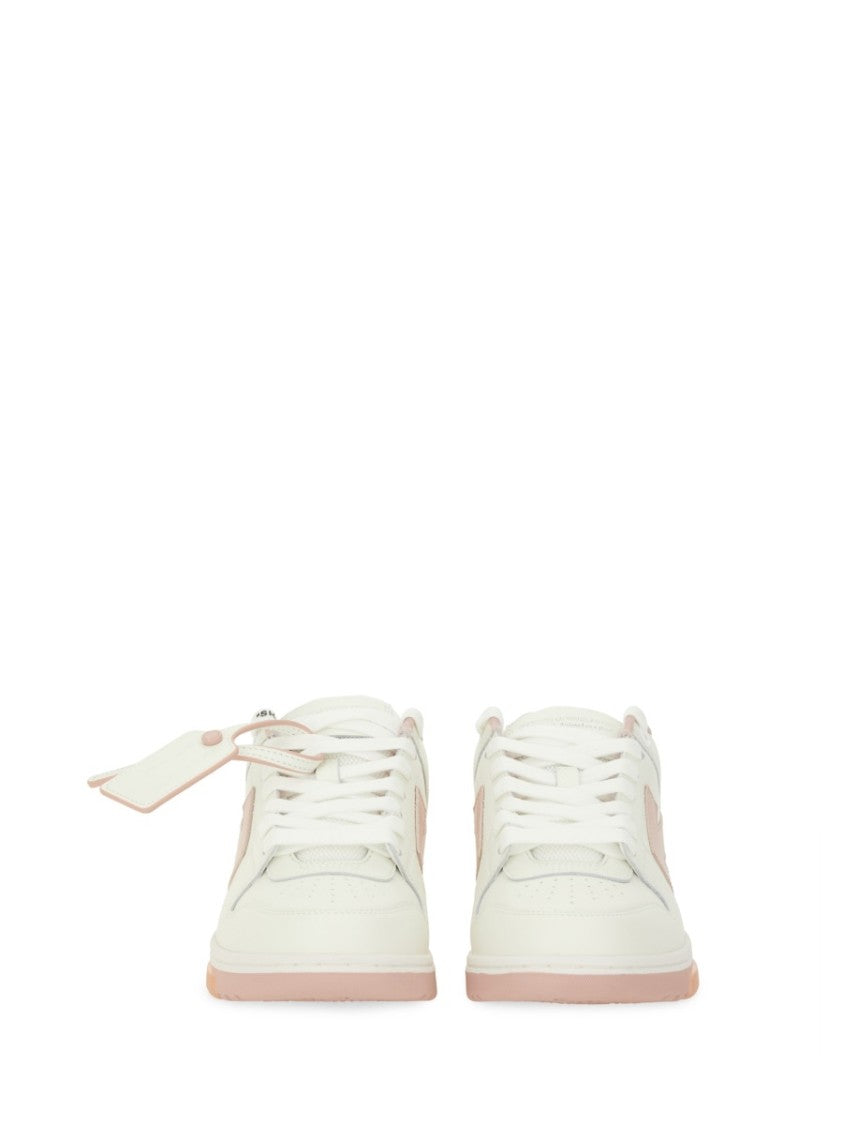 Off-White White Out Of Office Pink Arrow Leather Sneakers
