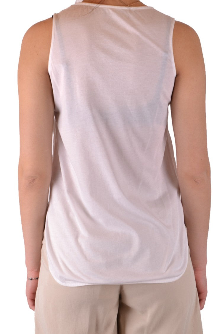 Woolrich Beige Sleeveless Top With Rounded Neckline