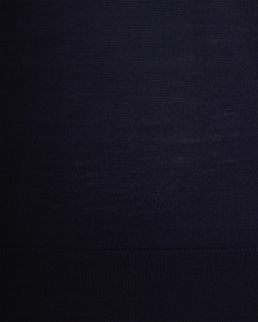 Ballantyne Navy Blue Wool Turtleneck