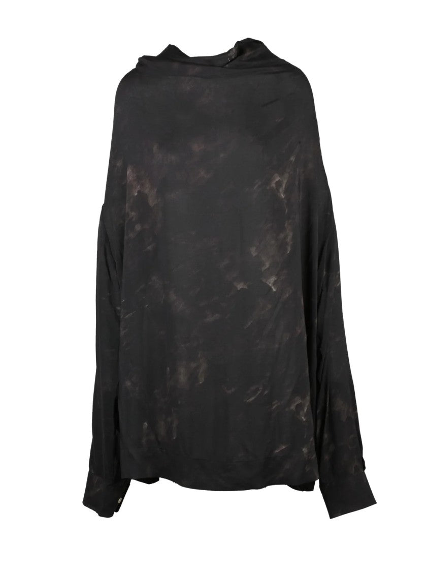 Vivienne Westwood Anglomania Black Viscose Fold Blouse