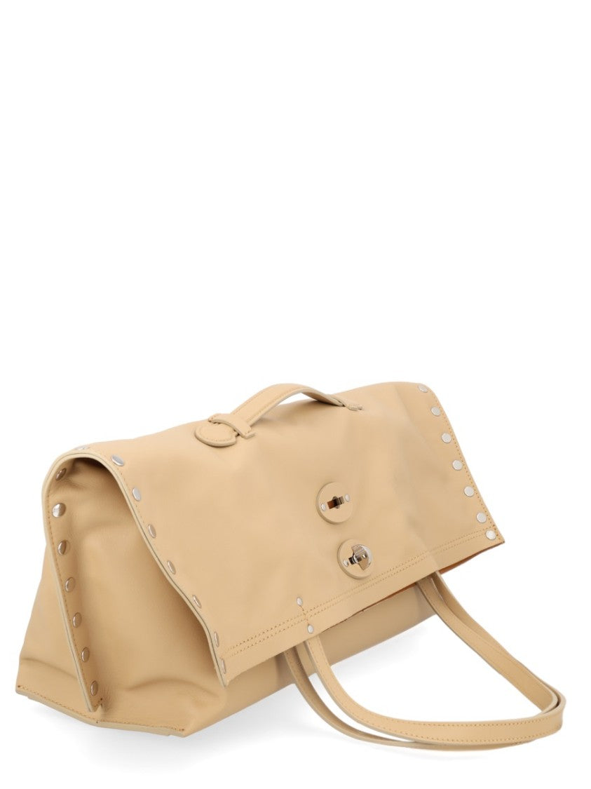 Zanellato Neutrals Bovine Leather Medium Tote Bag