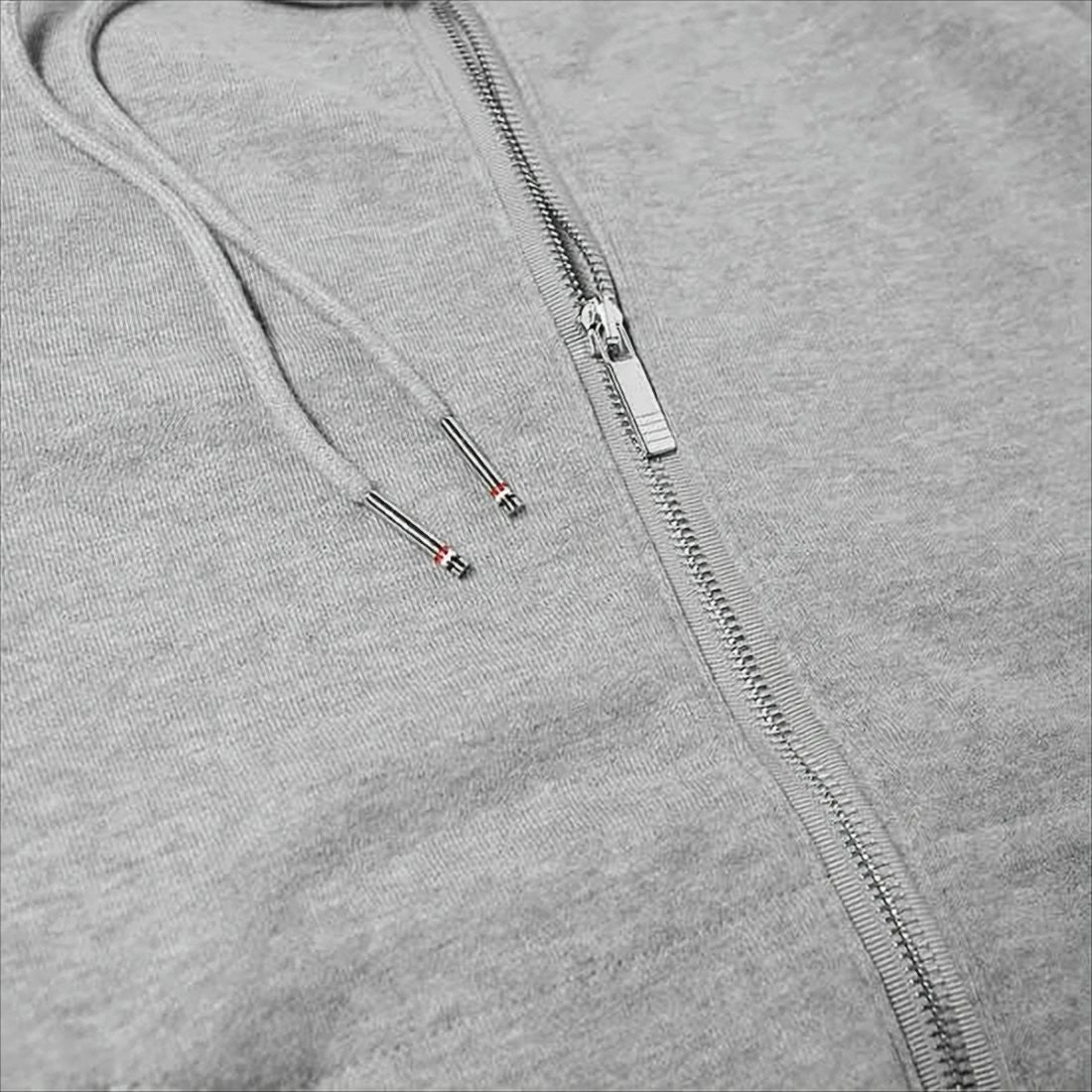Thom Browne Two-Way Zip-Up Hoodie With Signature Stripe Detail