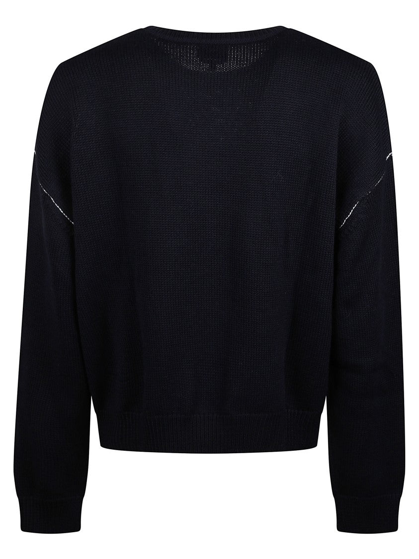 A.P.C. Black Crew Neck Wool Sweater