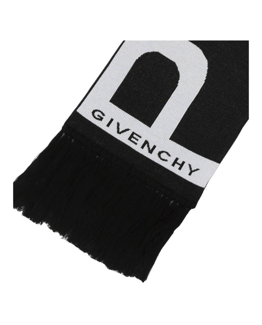 Givenchy Logo Fringe Football Scarf