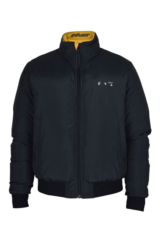 Off-White Reversible Puffer Jacket With Contrasting Design Elements