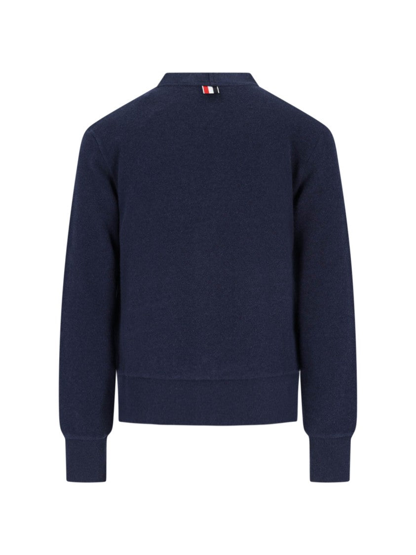 Thom Browne Loopback 4-Bar Cardigan – Navy
