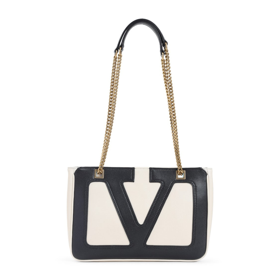 Valentino Garavani Leather Tote With Chain Handles