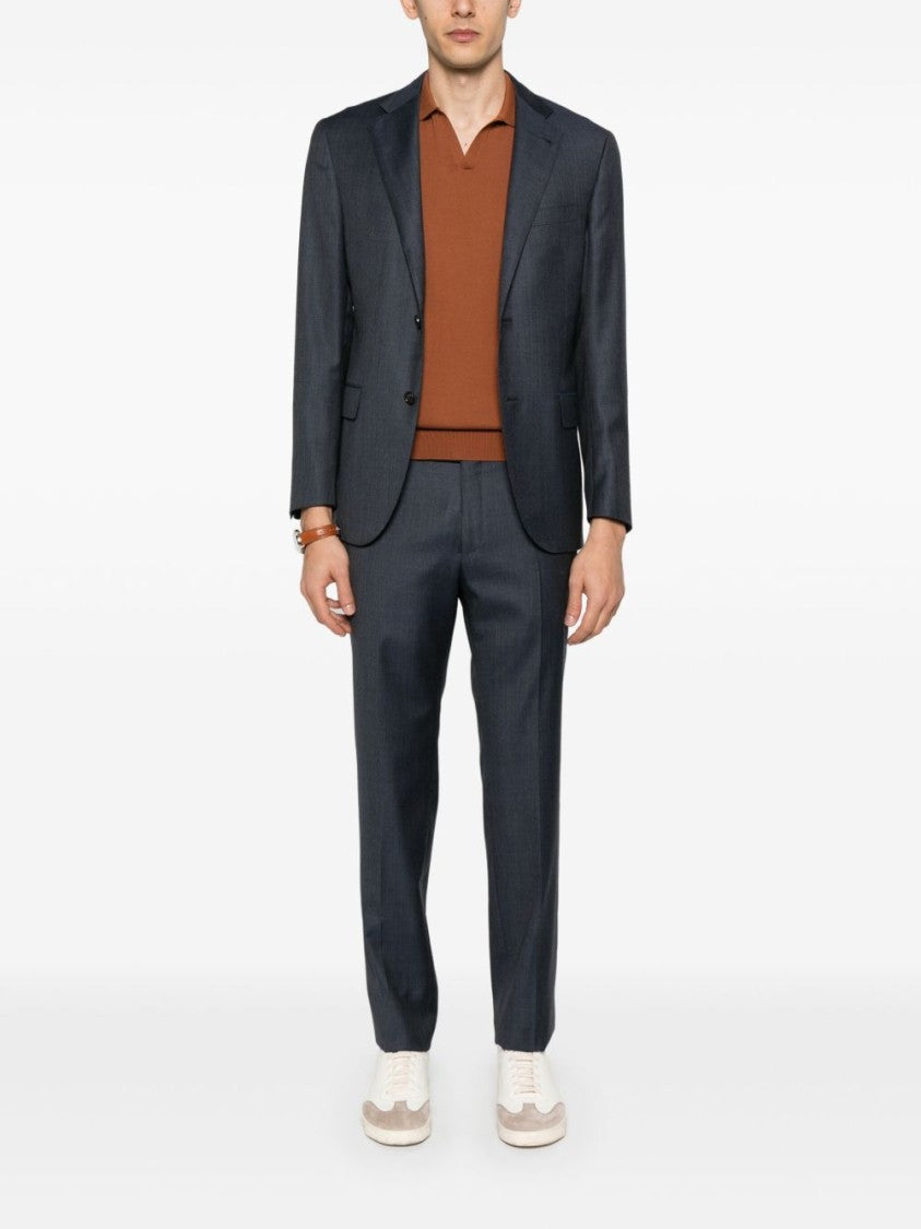 Corneliani Polo Design Brown Sweater With Relaxed Fit