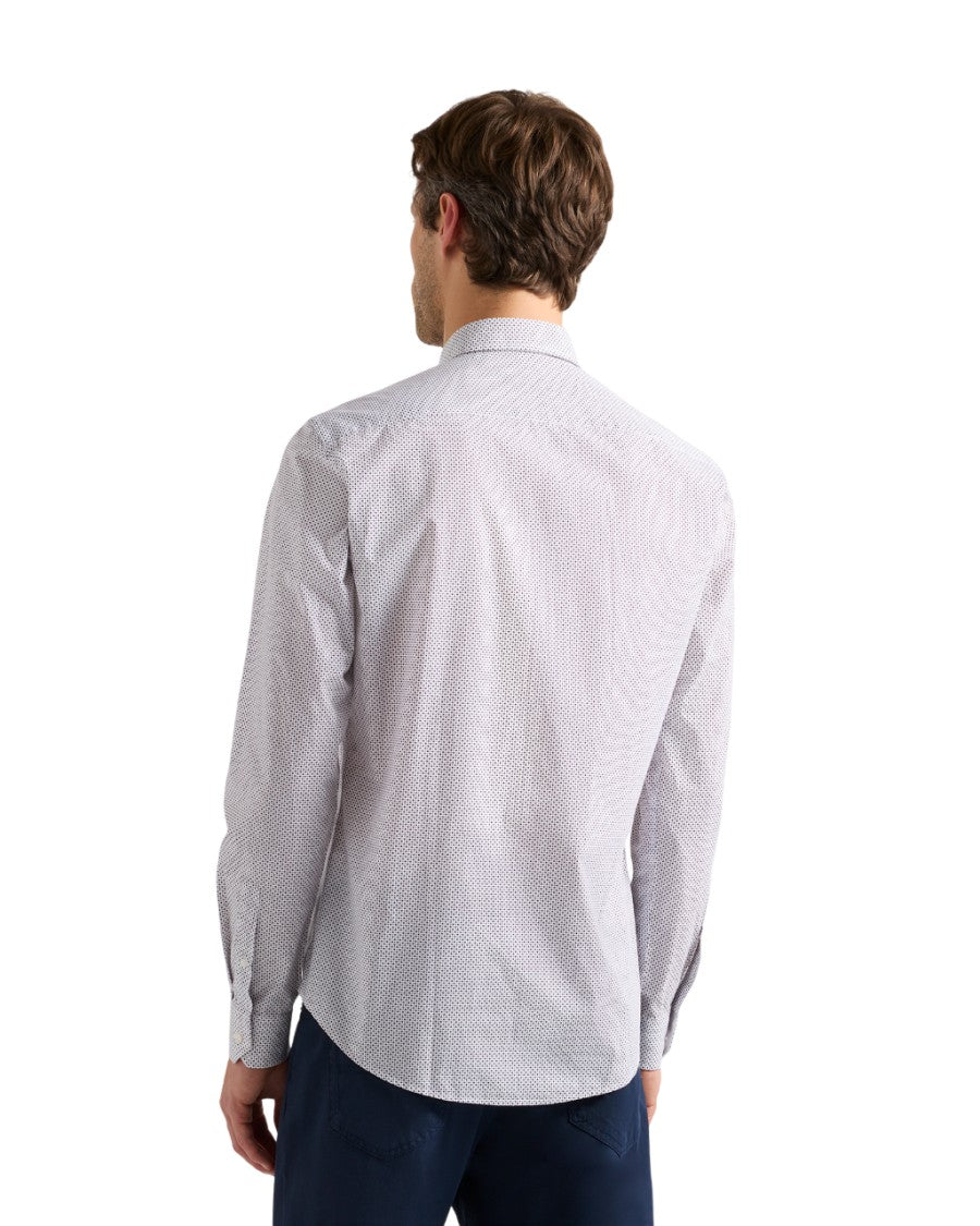 Harmont & Blaine Blue Casual Shirt With Micro Pattern