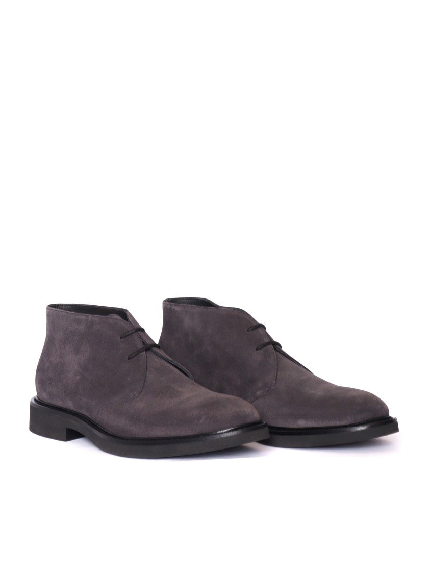 Doucal's Chukka (Gm) Anthracite Mink With Black Finish