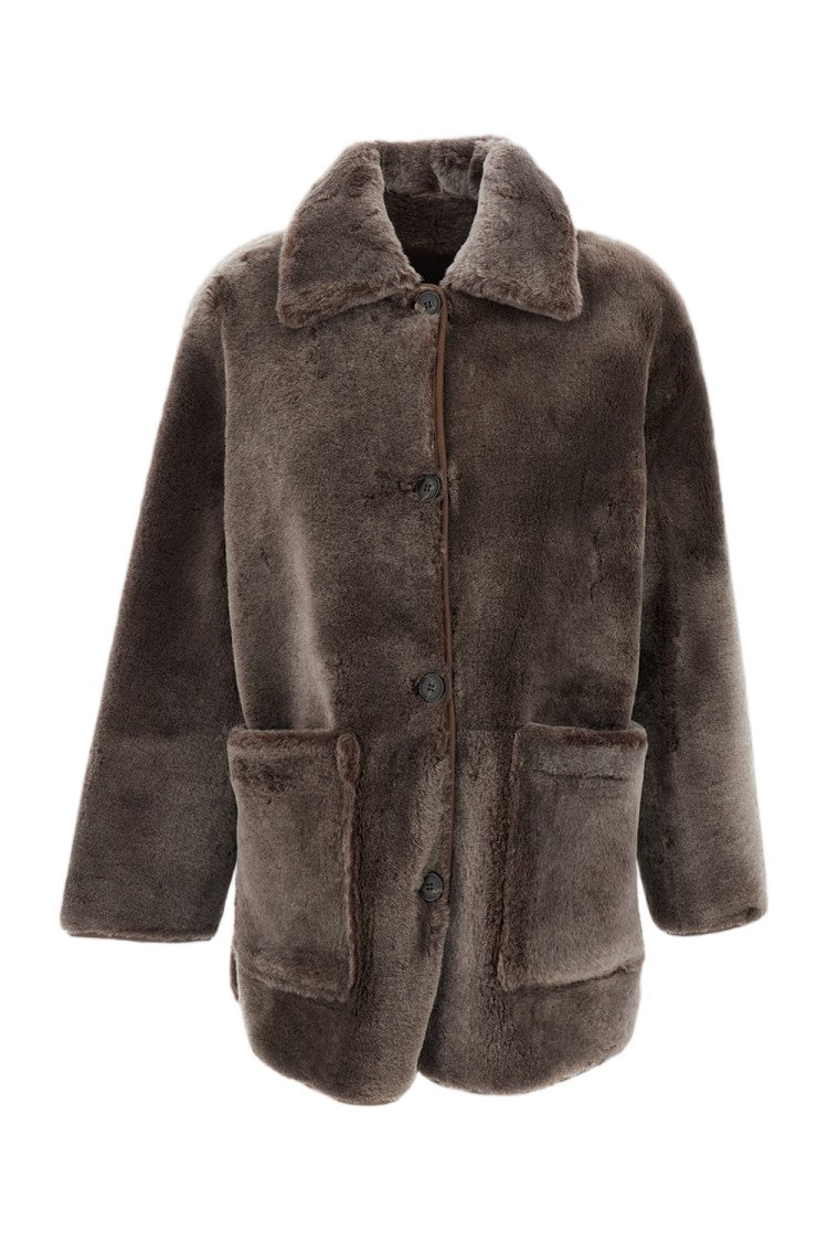 Arma Brown Nicola Shearling Reversible Jacket