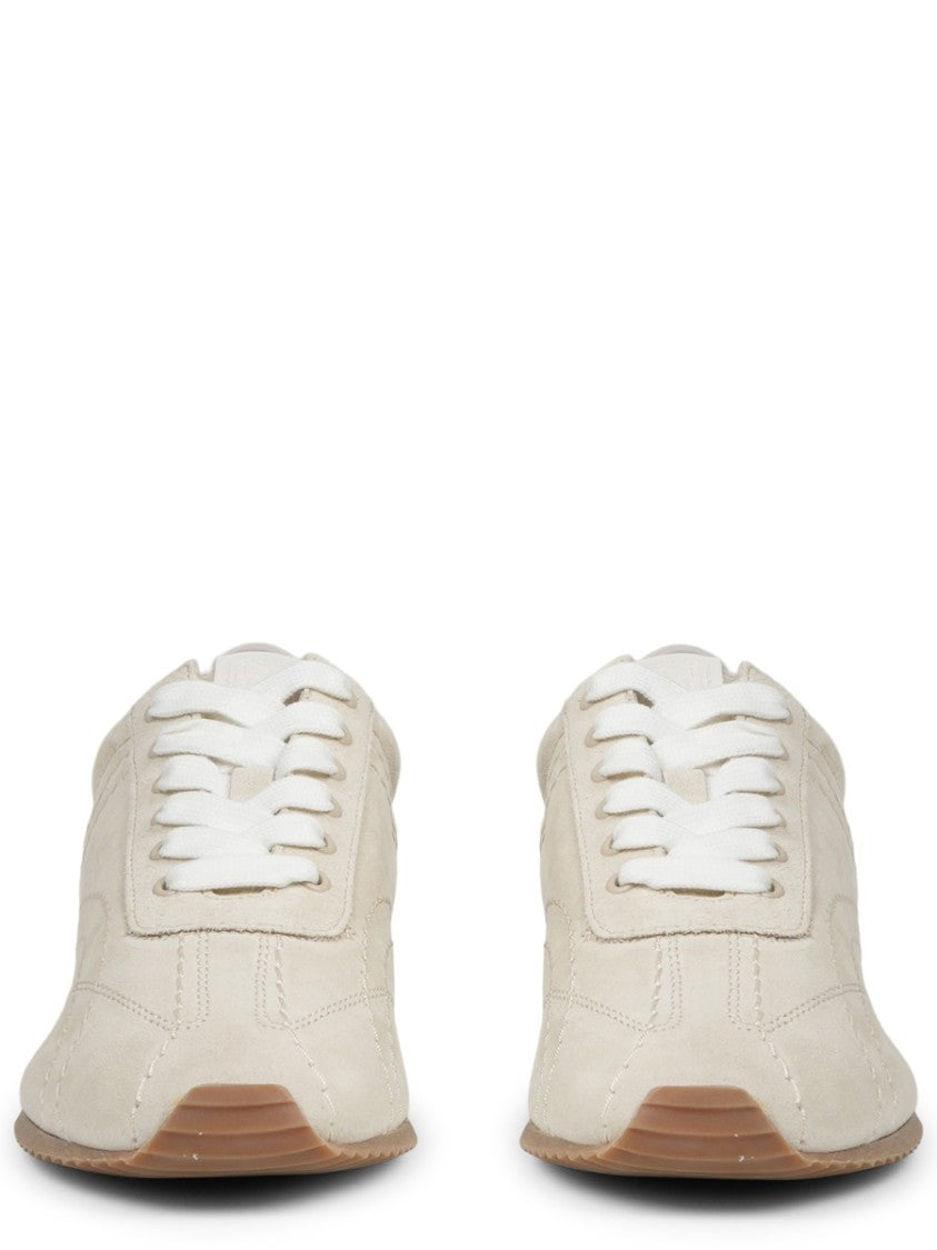 Totême Flex Ribbed Sole Suede Sneakers
