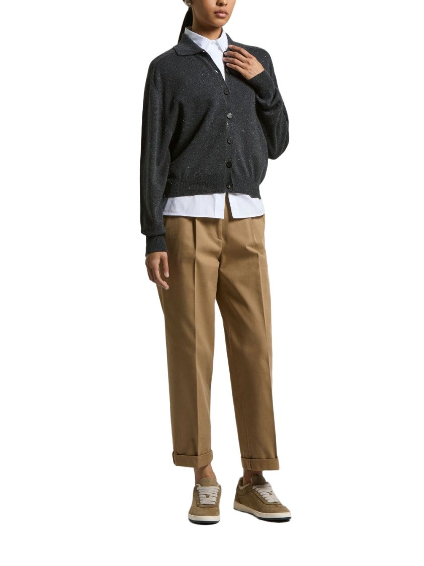 Peserico Beige Trousers With Tapered Leg