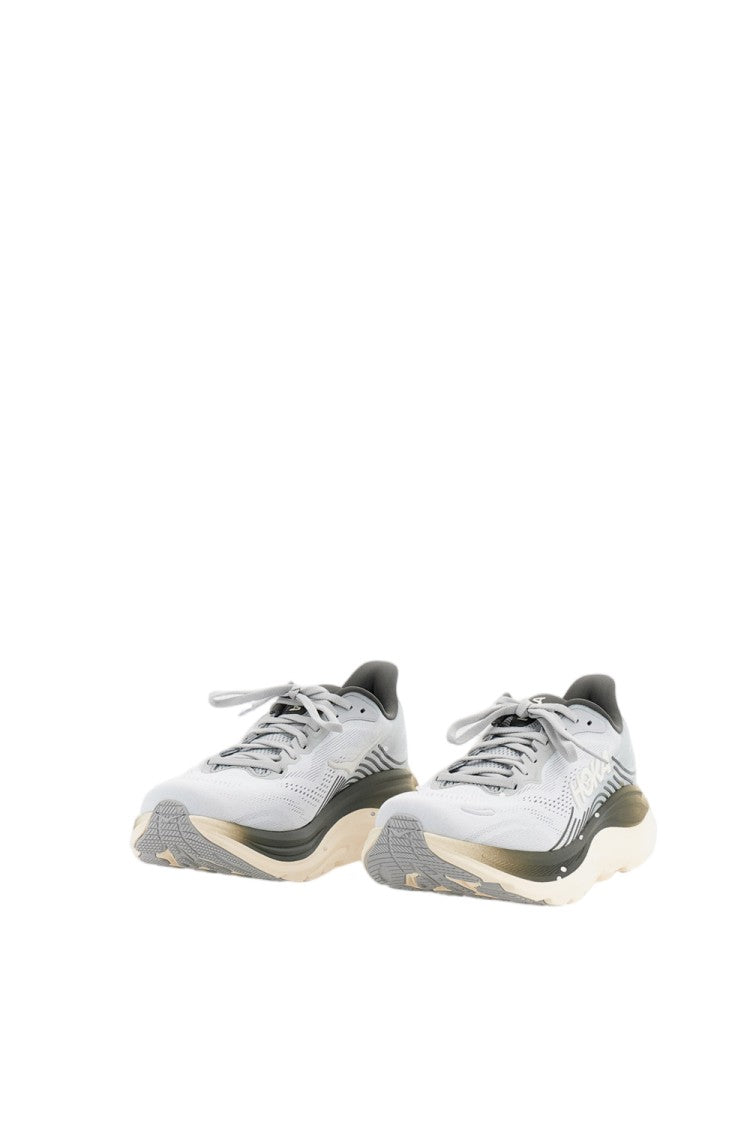 Hoka Grey Clifton 11 Mesh Low-Top Sneakers