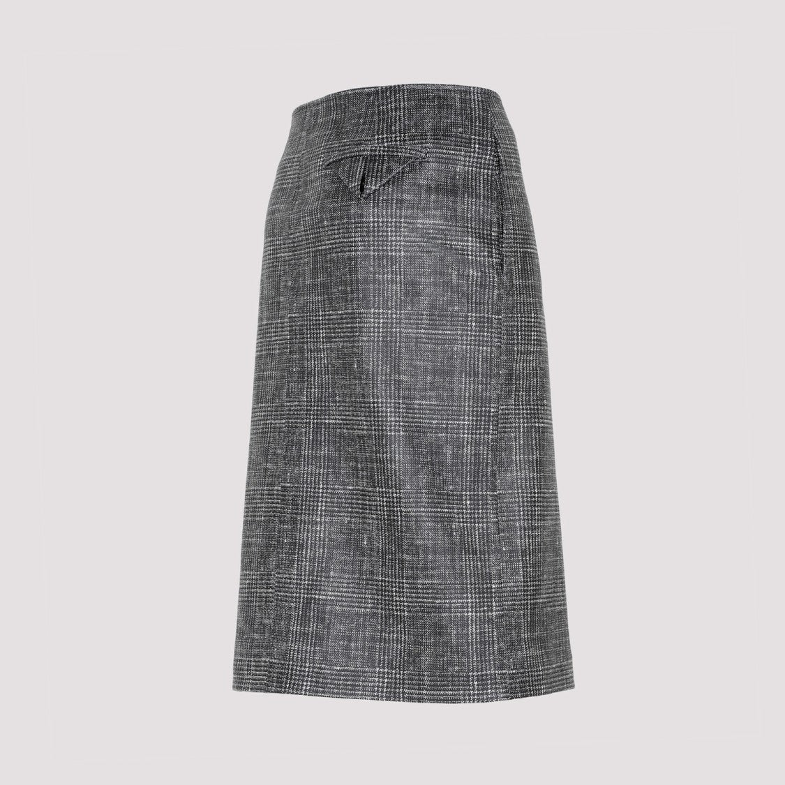 Bottega Veneta Black Printed Leather Midi Skirt