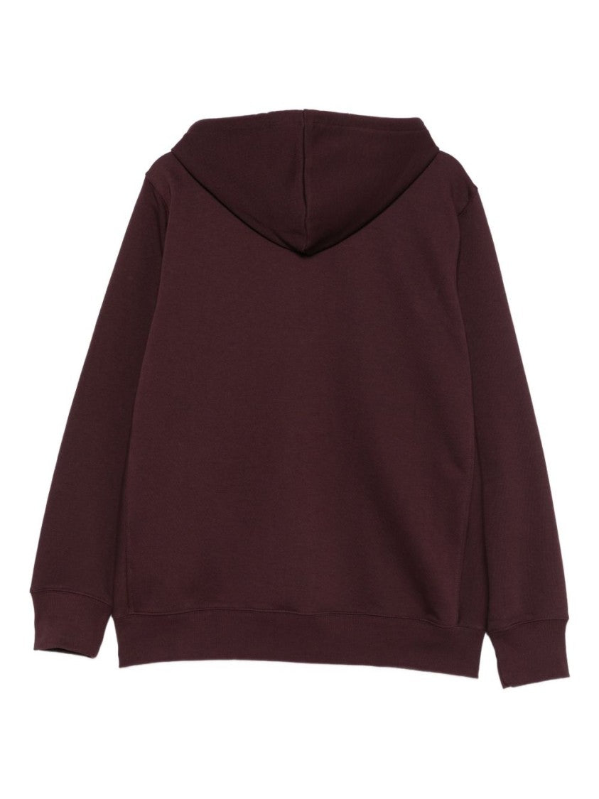 Paul Smith Burgundy Zip-Up Hoodie With Contrasting Lining