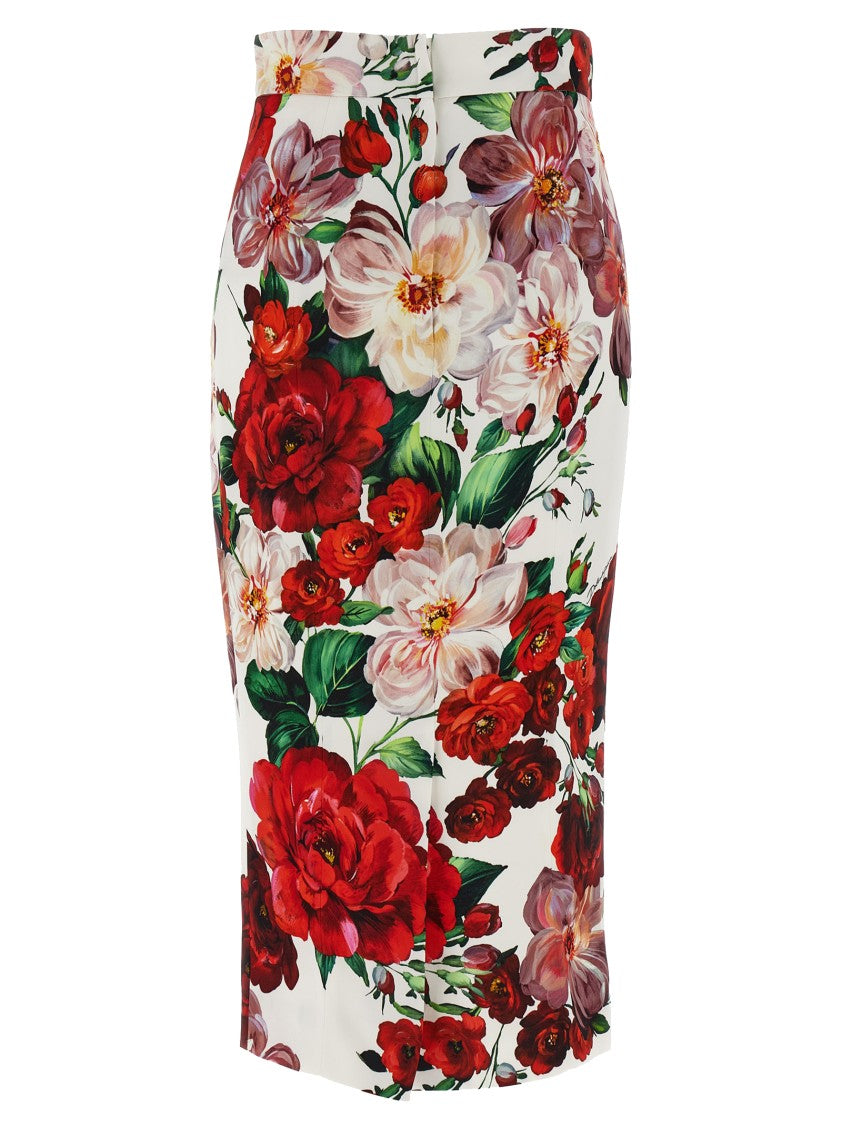Dolce & Gabbana Floral Print Longuette Skirt
