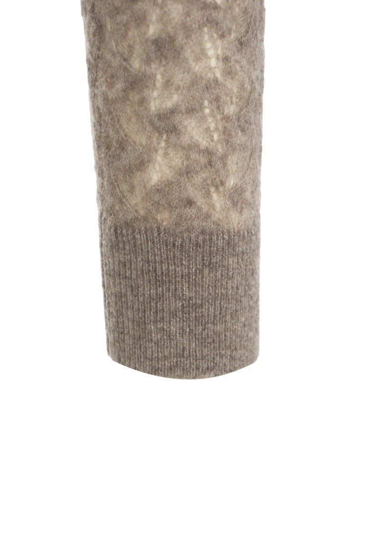 Second Female Textured Knit Polo Sweater With Classic Collar And Button Detail