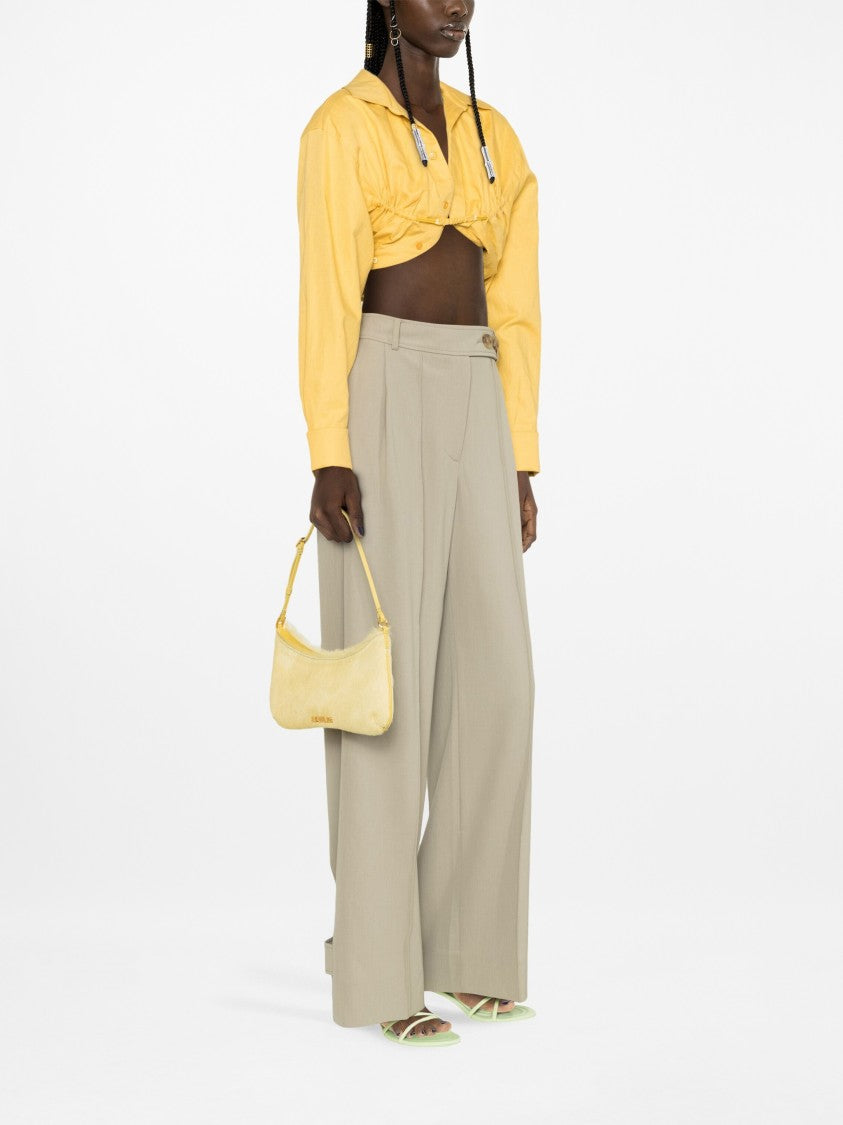 Jacquemus Pony Hair Detail Shoulder Bag In Cow Skin