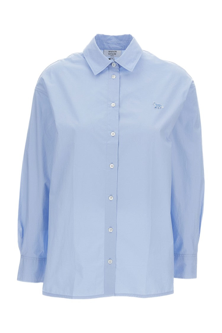 Maison Kitsuné Light Blue Baby Fox Casual Shirt