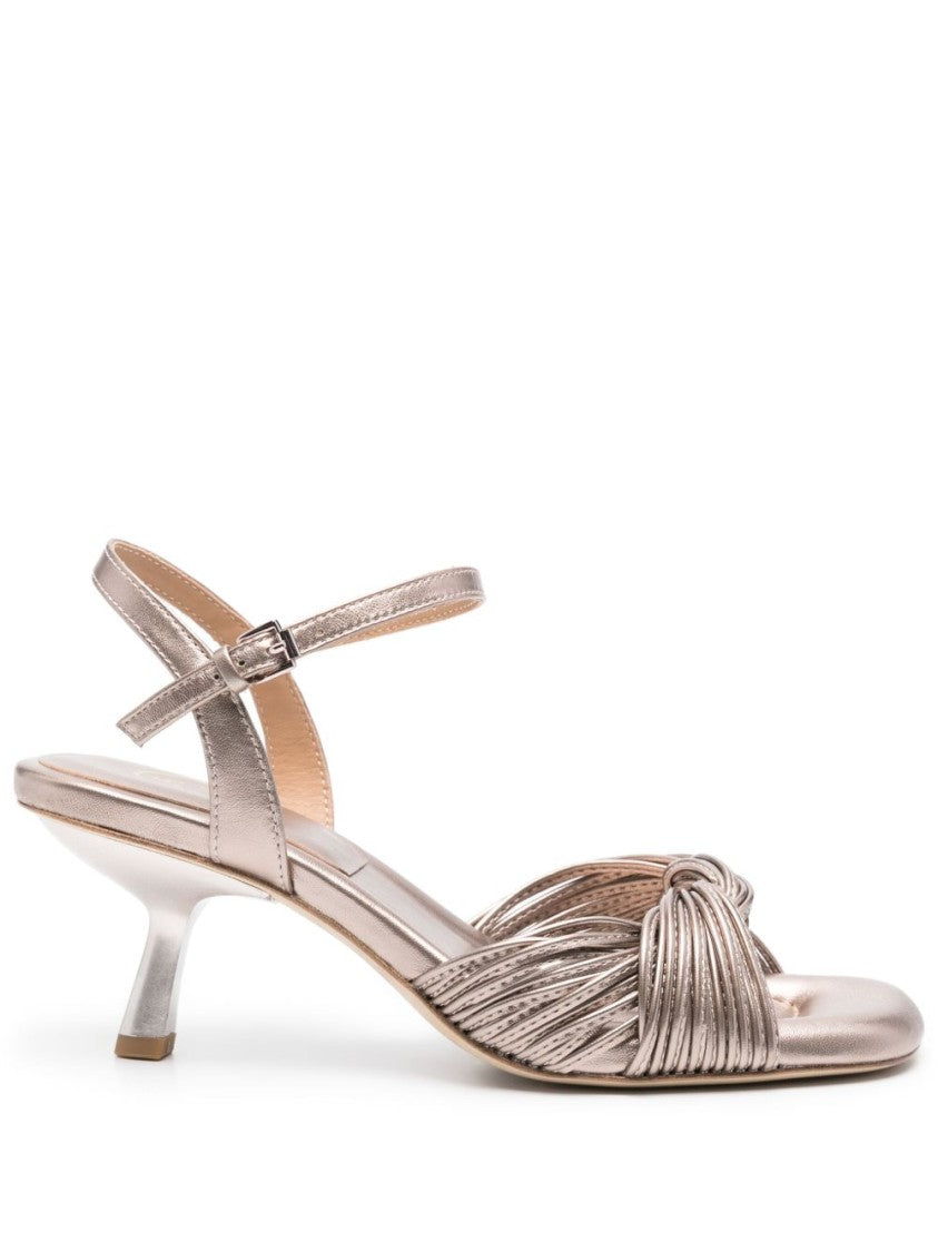 Ash Twisted Strap Beige Sandals