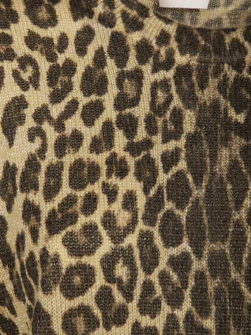 Liu Jo Fitted Long-Sleeved Top With Bold Animal Print