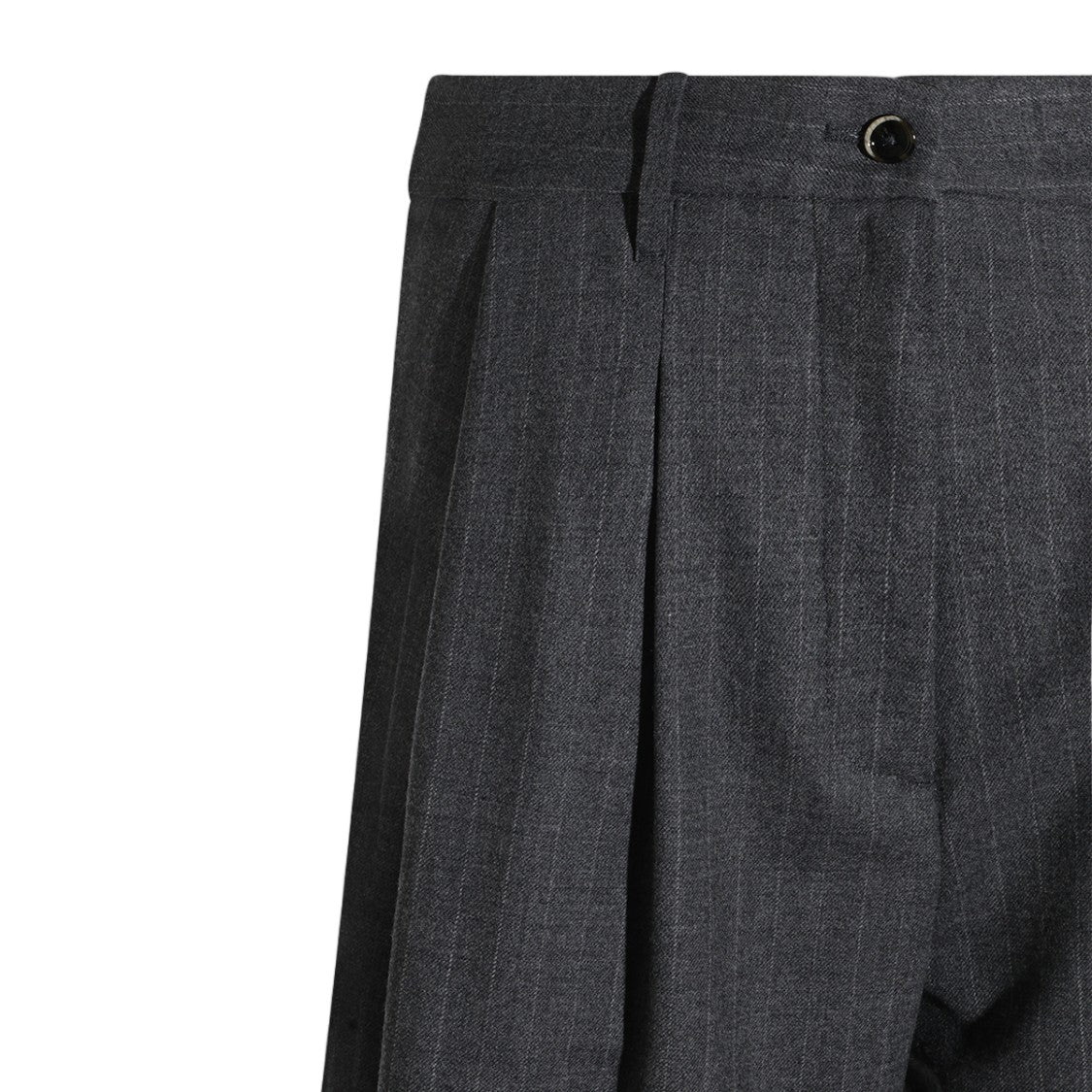 Nine In The Morning Straight-Leg Tailored Trousers With High Waist And Textured Fabric