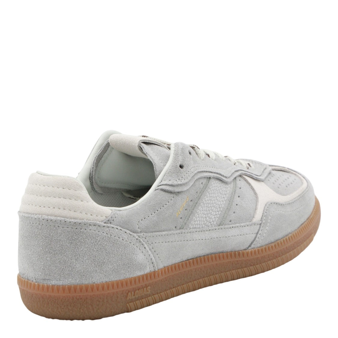Alohas Soft Grey Suede And Mesh Sneakers
