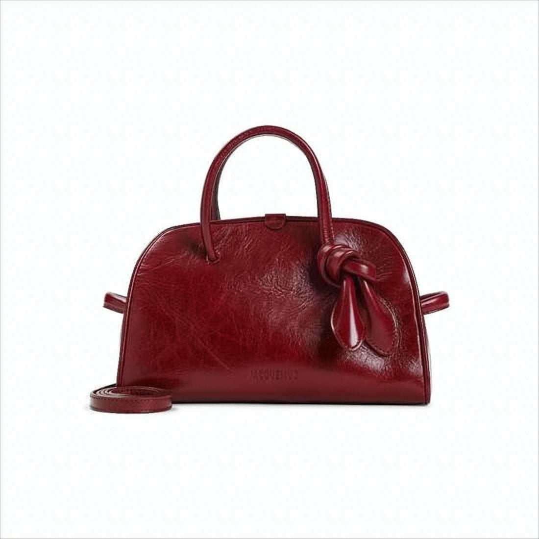 Jacquemus Glossy Leather Small Bowling Tote