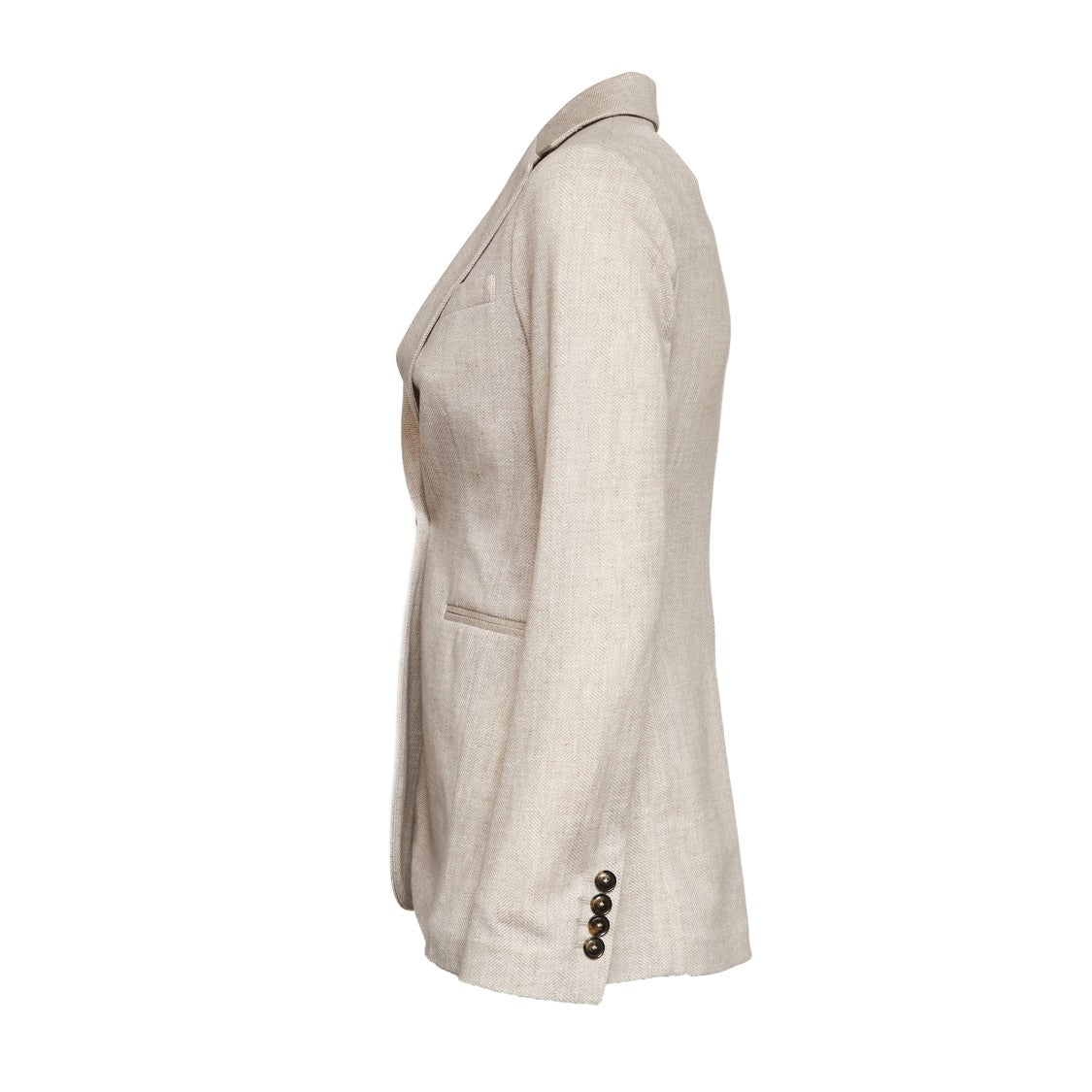 Circolo 1901 Herringbone Slim Fit Single-Breasted Blazer