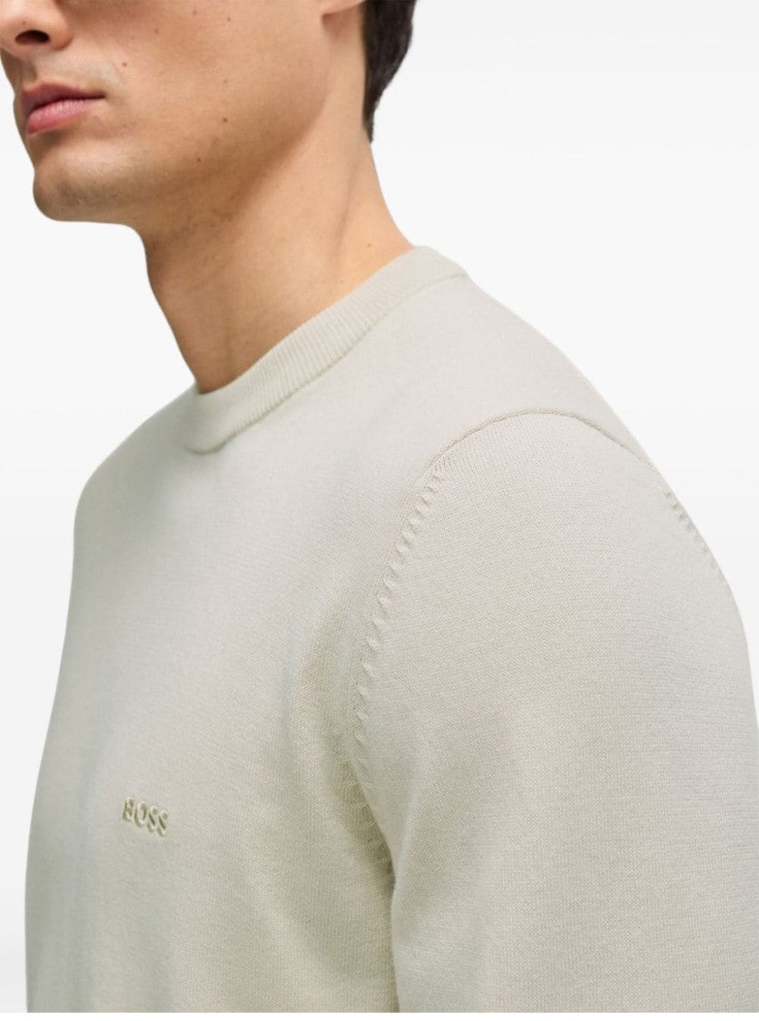 Hugo Boss Minimalistic Neutral Crew Neck Sweater