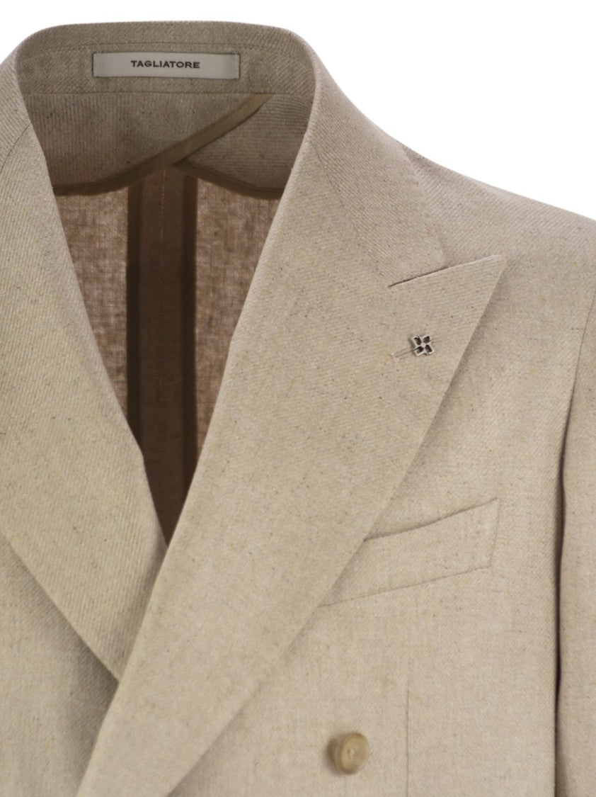 Tagliatore Double-Breasted Silk Jacket