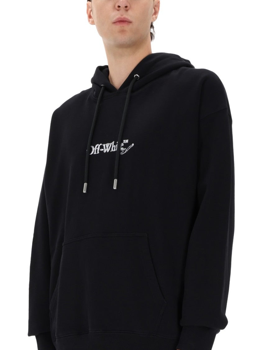 Off-White Relaxed Fit Black Hoodie