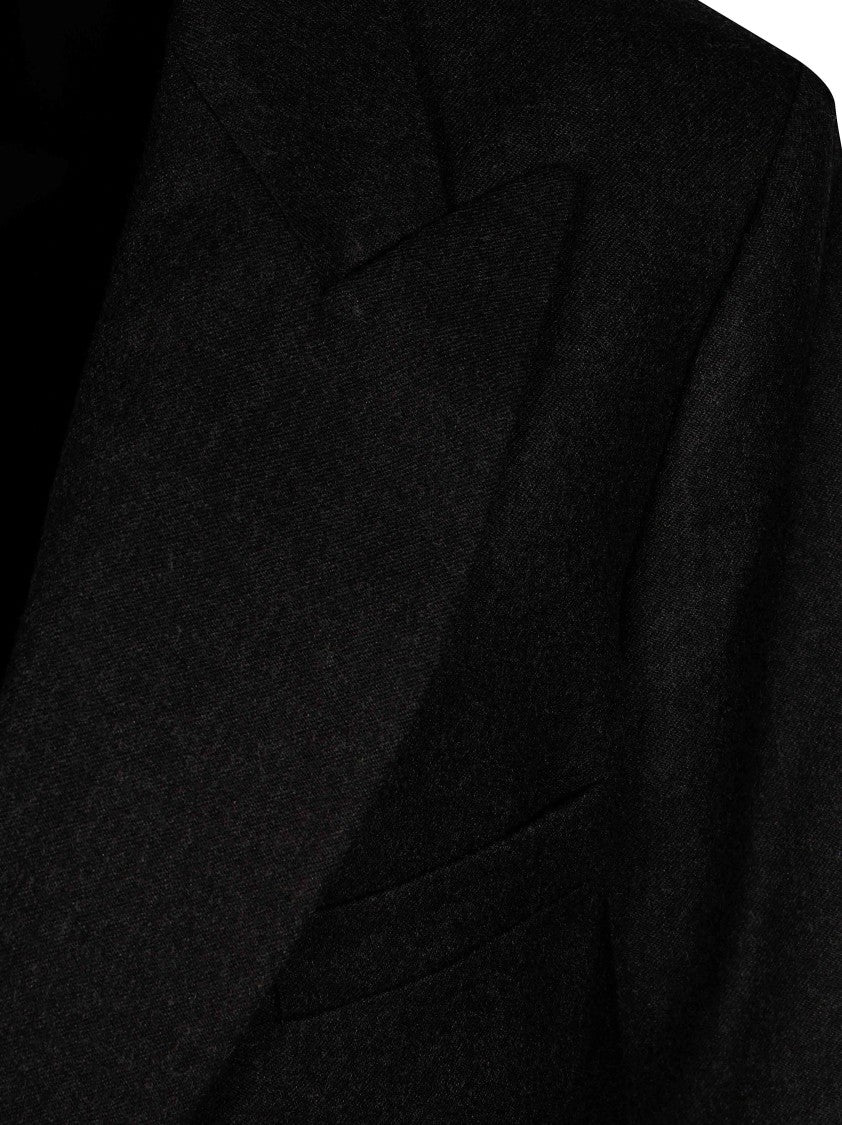 Victoria Beckham Black Beatrice Double-Breasted Wool Jacket