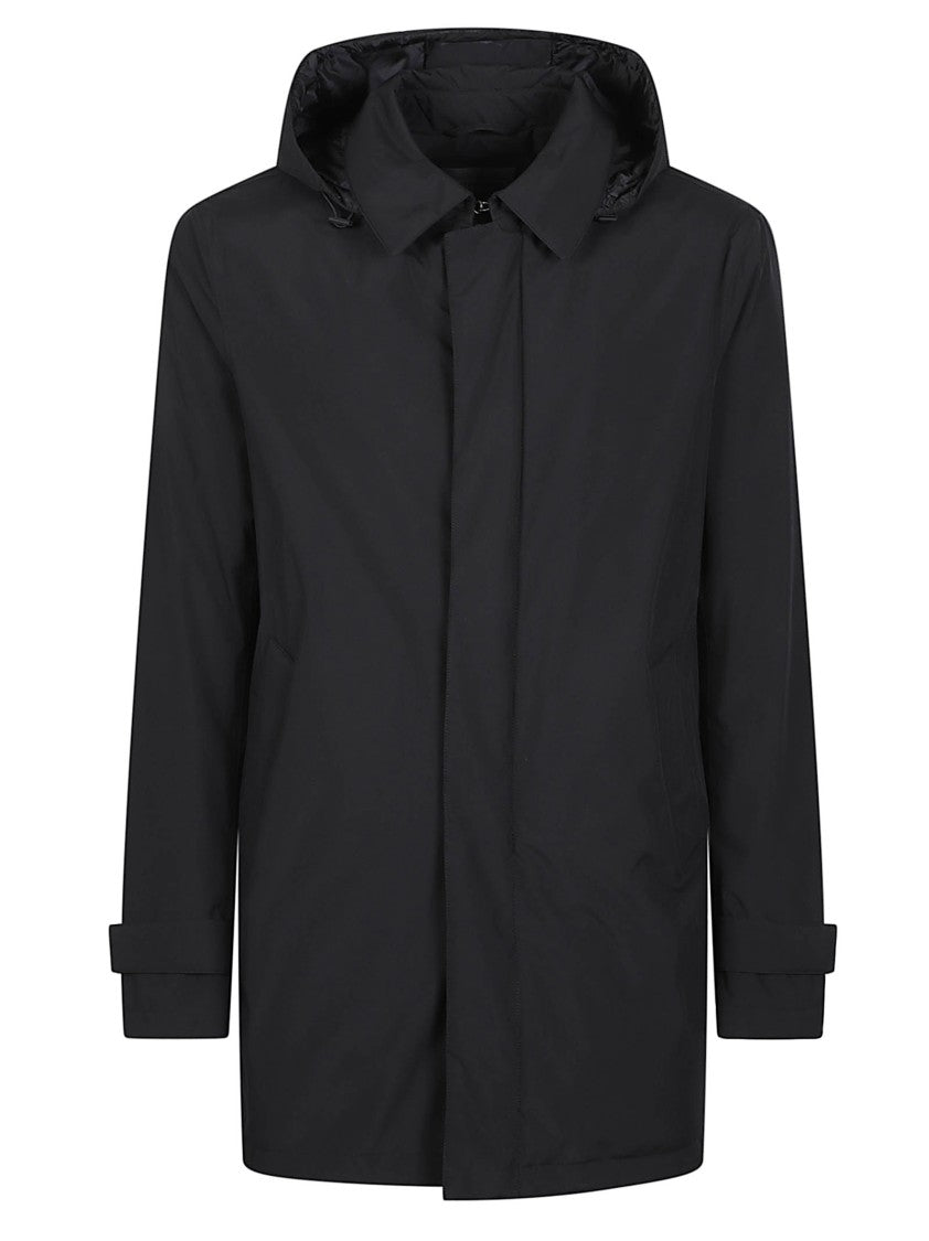 Herno Concealed-Closure Classic-Collar Medium Down Jacket